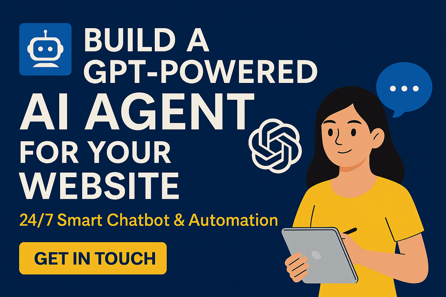 Build a GPT-Powered AI Agent for Your Website – 24/7 Smart Chatbot & Automation